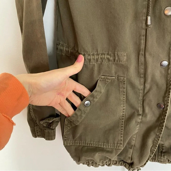 Velvet x Graham & Spencer Light Weight Army Utility Jacket Womens Small Green - Picture 8 of 14